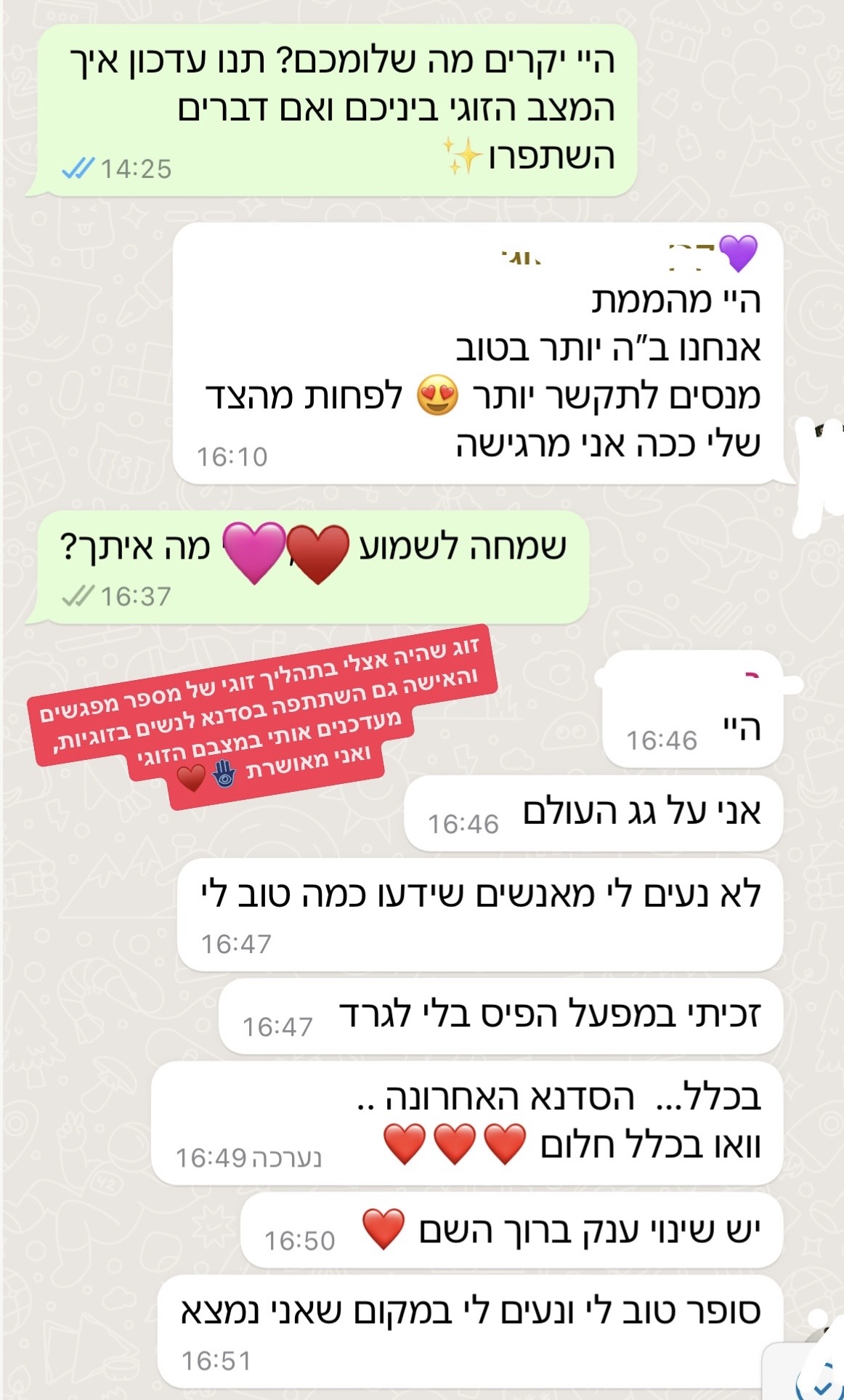 שיתוף מזוג בתהליך ליווי